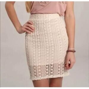 Sz 4 - Free People Crochet Pencil Skirt